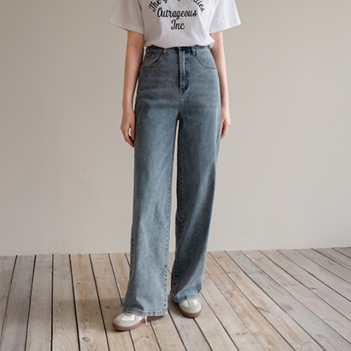 [Special Sale] Span Washing Wide Denim Pants