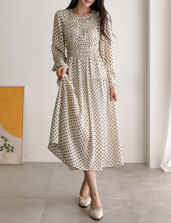 Sky Waist Banding Dress Korea