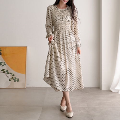 Sky Waist Banding Dress