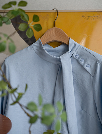Drape Tie Blouse Korea