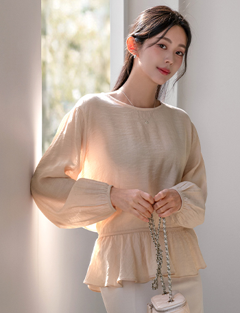 Melting shirring String Blouse Korea