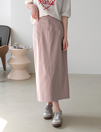 Smooth H Line Banding Skirt Korea