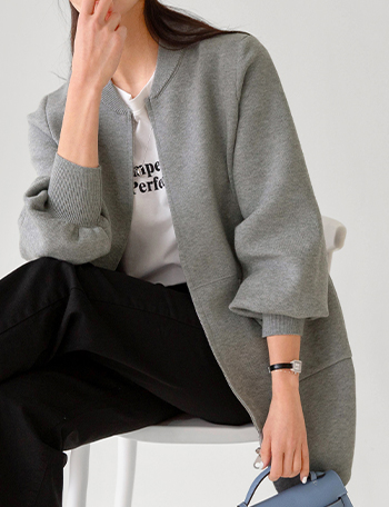 Mid Zip up Cardigan Korea