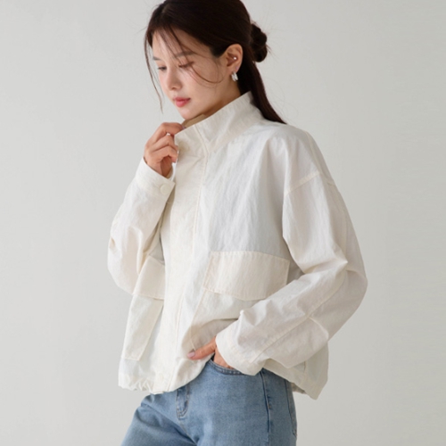 Button Half-Neck Windy Jumper