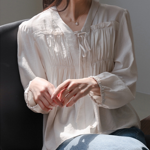 Hound shirring Blouse