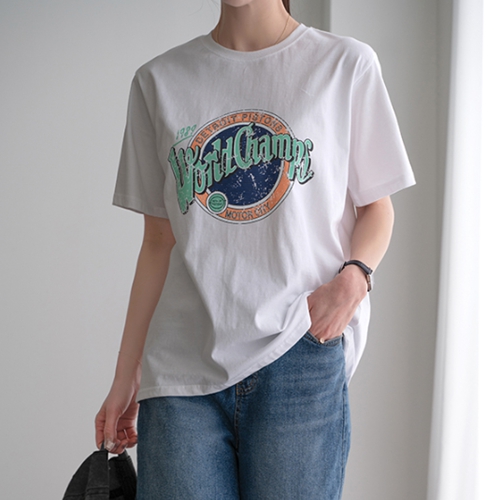Vintage Printed Short Sleeves T-shirt