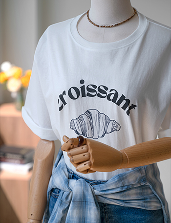 Bread Printing Short-sleeve T-shirt Korea
