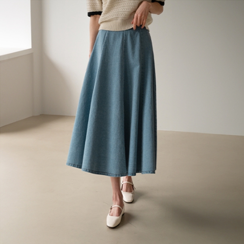 Eco Flare Denim Skirt