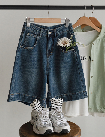 Kyurot Denim Half Pants Korea