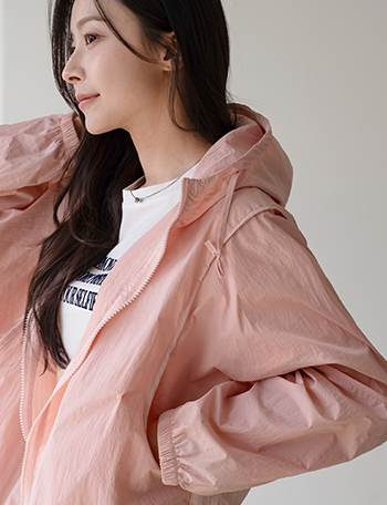 Halfer Hood Windbreak Jumper Korea