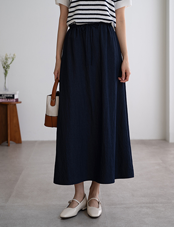 Dear Banding String Long Skirt Korea