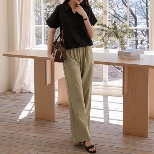 [Special Sale] Polling Wide Banding Pants