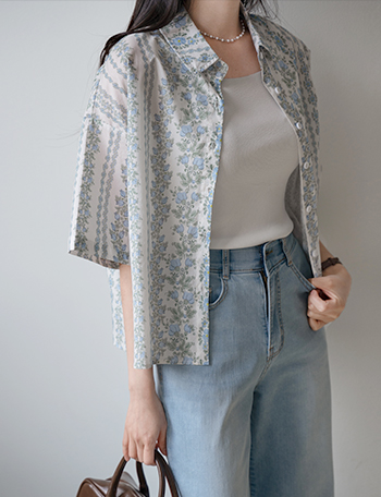 Flora Garden Short Sleeve Shirt Korea