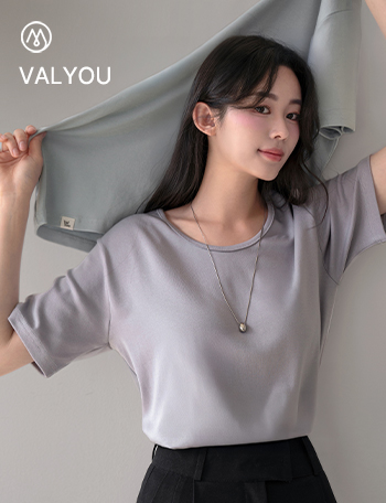 [valyou] Soft Patch Short-sleeve T-shirt Korea
