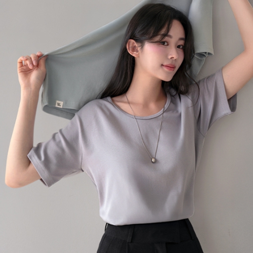 [valyou] Soft Patch Short-sleeve T-shirt