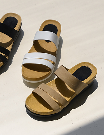 Three-line Hepburn slippers Korea
