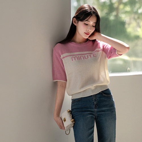 Minute Round Short-sleeve Knitwear