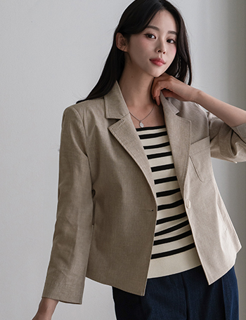 Or Stitch Linen Jacket Korea