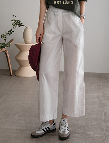 8quarter Length Stitch Banding Pants Korea