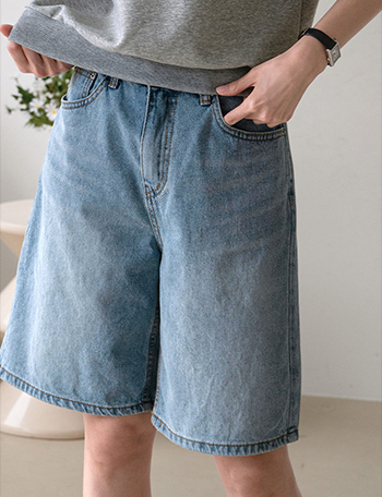 Bermuda Banding Denim Pants Korea
