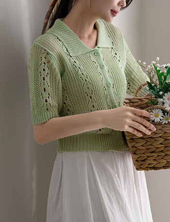 Way Scarcy Punching Knitwear Korea
