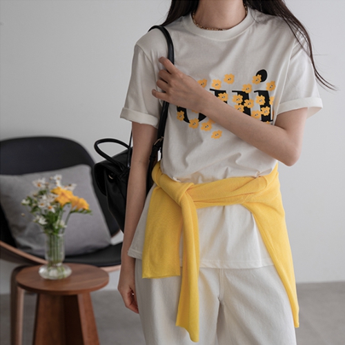 Oui Flower Short-sleeve T-shirt