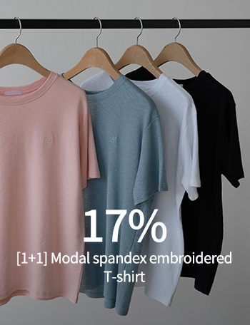 [1+1] 모달 Span Embroidery T-shirt Korea