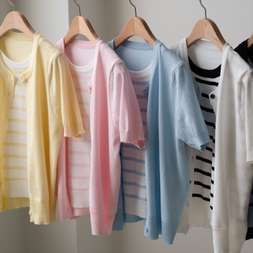 Camong Layered Short-sleeve Cardigan