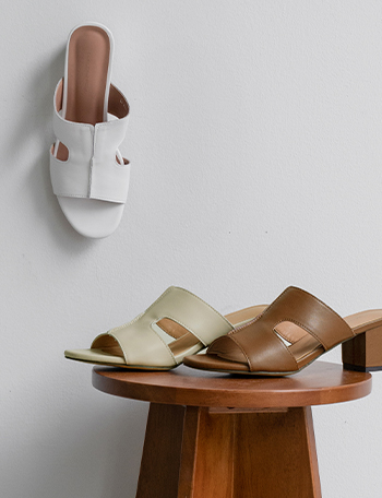 Rita Leather Mule Slippers Korea