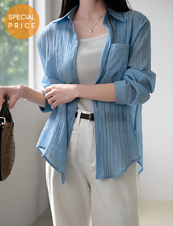 [Special Sale] Luna Linen Cotton Loose Shirt Korea