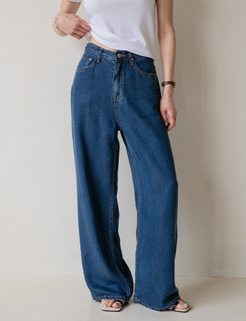 Cool Slosh Wide Denim Pants Korea