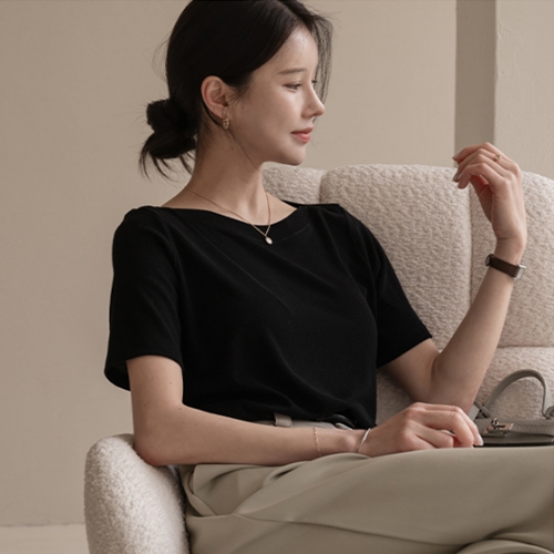 Ren Boat Neck Short-sleeve T-shirt