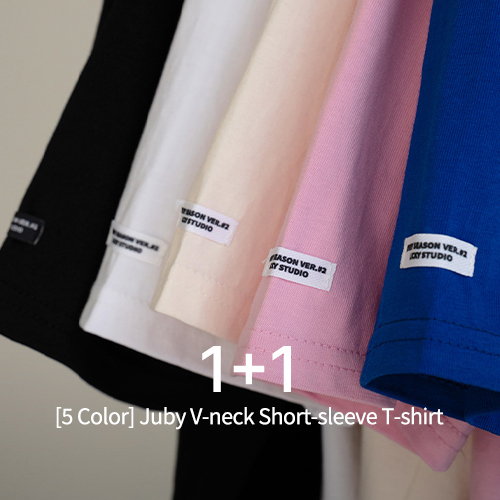 [1+1] Juby V-neck Short-sleeve T-shirt