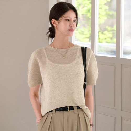 Holga Linen Round Cap Knitwear