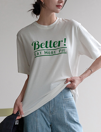 Modal Lettering Short-sleeve T-shirt Korea