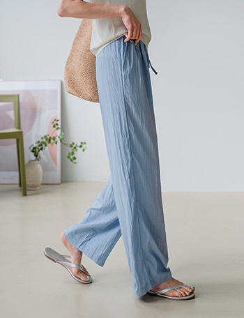 Vivid Huddle Wide Banding Pants Korea