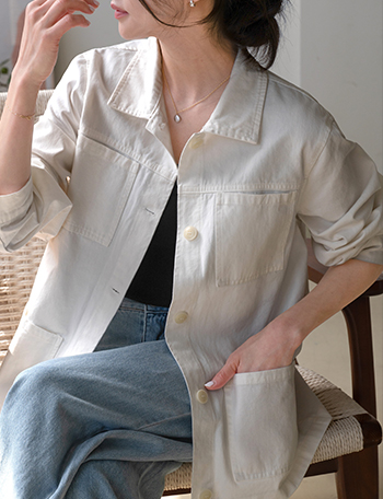 Soft Pocket Cotton Jacket Korea