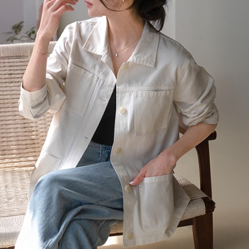 Soft Pocket Cotton Jacket