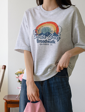 Rainbow City Short-sleeve sweatshirt Korea