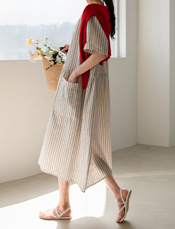 Boxy Stripe Dress Korea