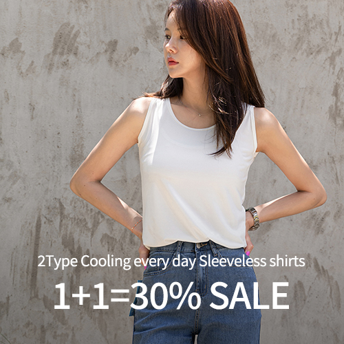 [1+1] 2Type Cooling every day Sleeveless shirts
