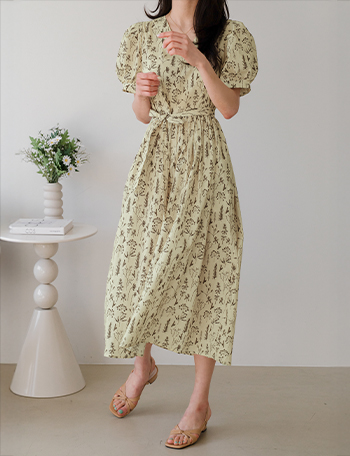 Flora String Long Dress Korea