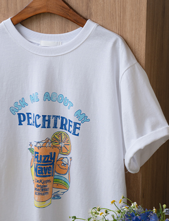 Peach Printing Short-sleeve T-shirt Korea