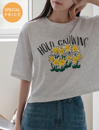 [Special Sale] Dumble Flower Short-sleeve T-shirt Korea