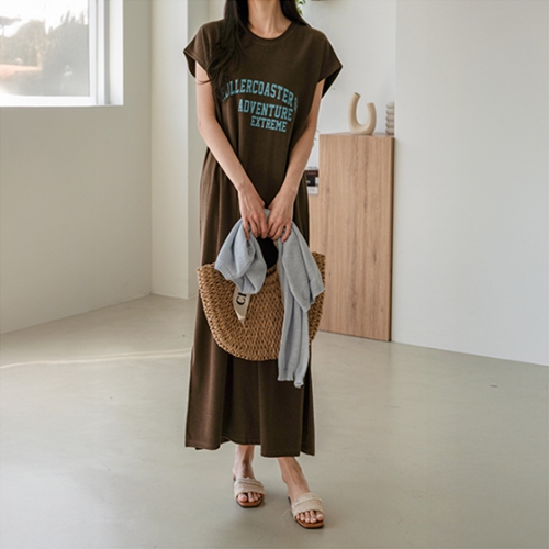 Terry Printing Long Dress