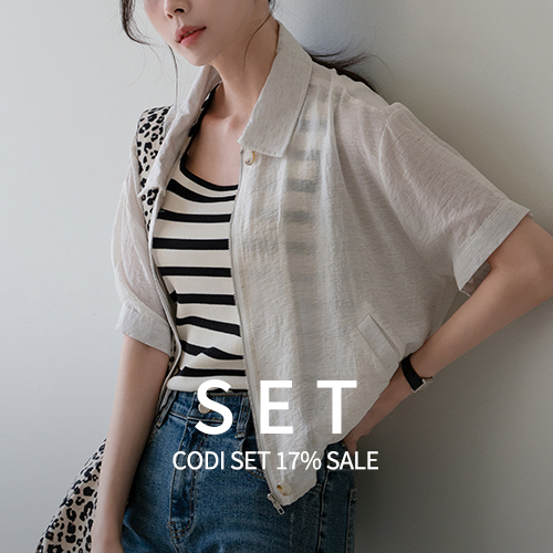 [Codi set] Hem Banding Short-sleeve Jumper+Danbi Square Sleeveless shirts Knitwear