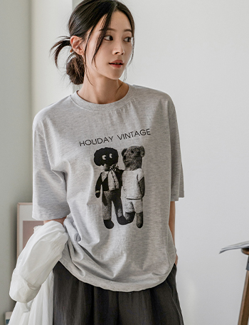 Holy Vintage Print Short-sleeve T-shirt Korea
