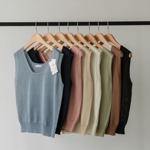 Surfer Linen Holament Knitwear Sleeveless shirts