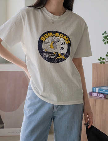 Pops Round Short-sleeve T-shirt Korea