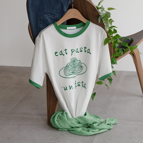 Pasta Printing Color Matching T-shirt